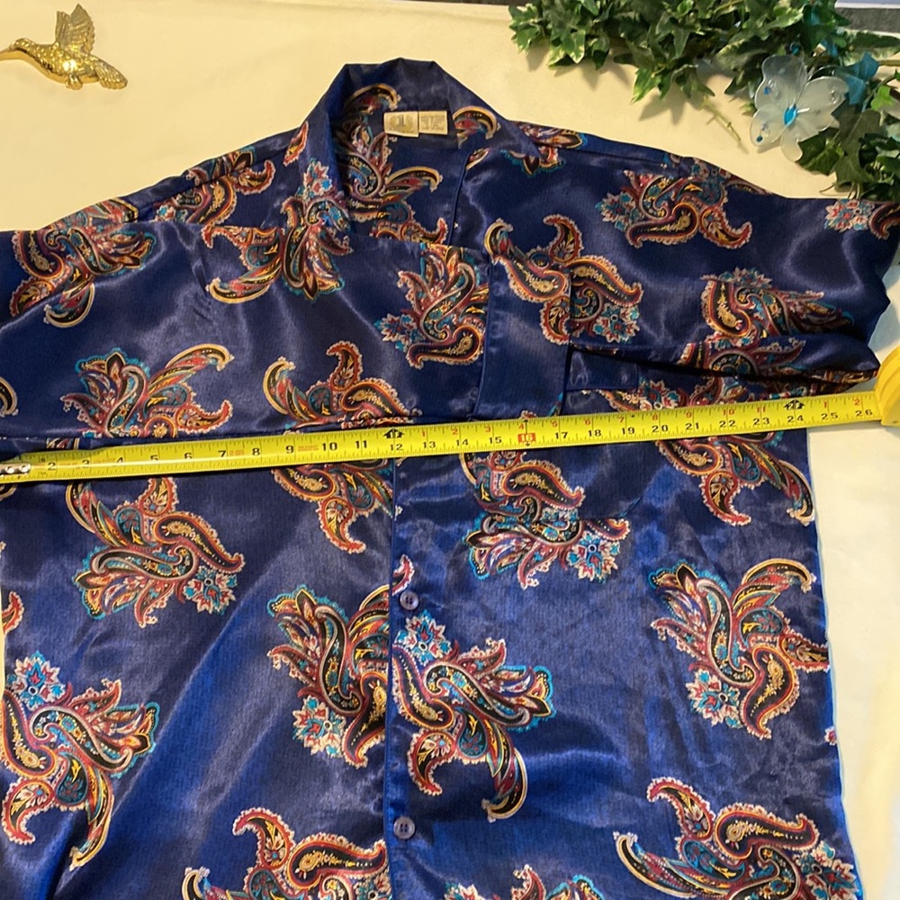 London Navy Blue Beautiful Paisley Design Pajamas Pants Set - Picture 9 of 15